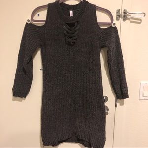 Xhilaration Cold-Shoulder Sweater Dress